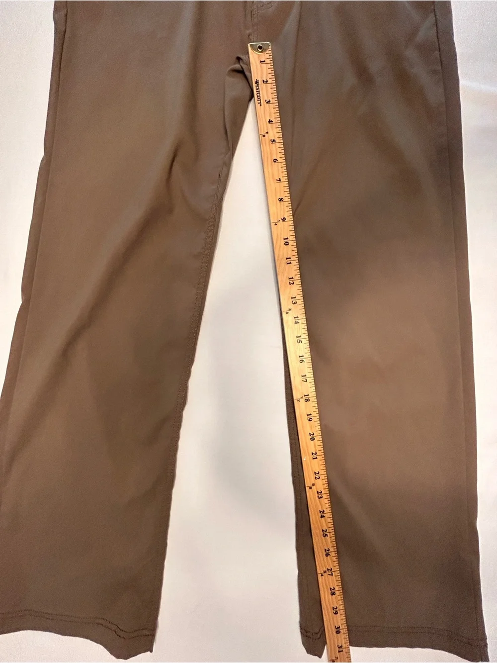 prAna Pants Mens 38x32 Slim Fit Brown Stretch Outdoor Casual